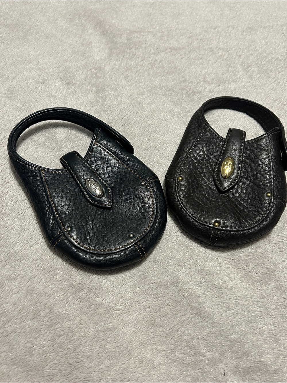 Leather Cole Haan Pouch - Black & Brown